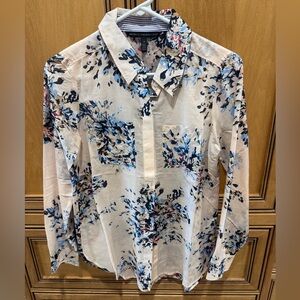 White House Black Market Multicolor Floral Blouse